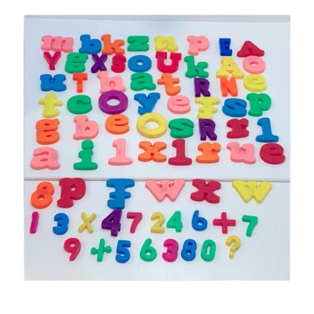 🦄 Assorted Vintage Alphabet & Number Magnets 73pc.